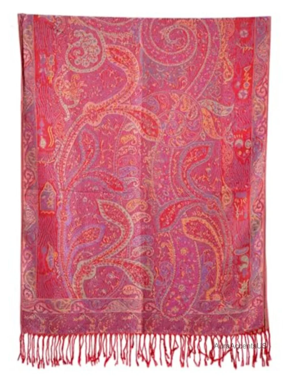 Reversible Paisley Pashmina Rave Scarf Viscose Acrylic Shawl Evening Wrap